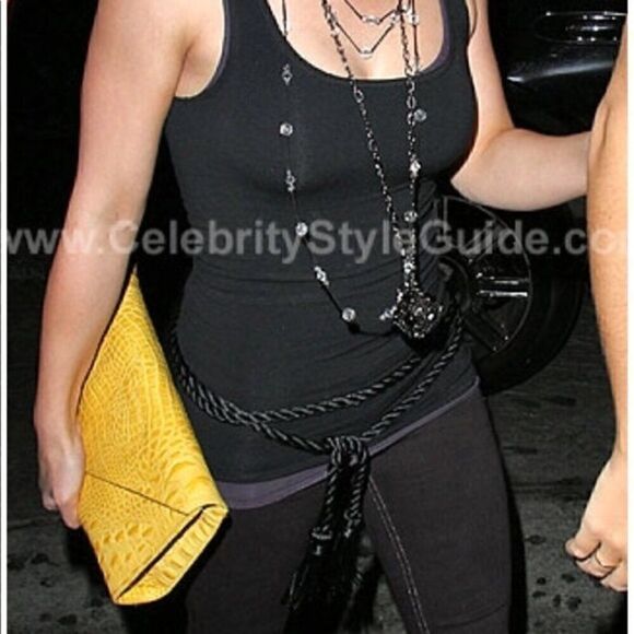 NEW JJ Winters Hilary Duff Kristen Cavallari Clutch Beige Cream Croc Leather - Picture 11 of 16